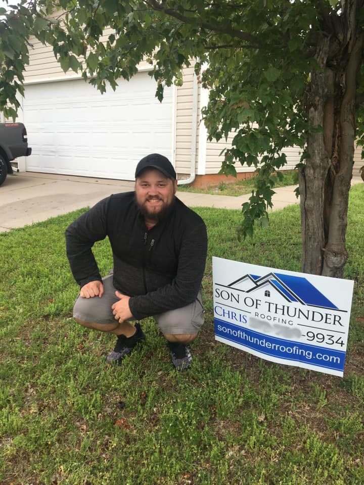 Chris Miller, John Miller's, the owner of Son of Thunder Roofing, grandson.